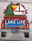 LARGE Lake Life Truck Insert – Fits LARGE Famous Truck and Interchangeable Round Door Hangers & Round Door Hangers | Summer Decor