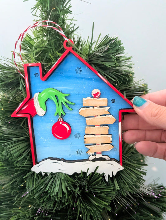 Personalized North Pole Family Christmas Ornament | 2–8 Names