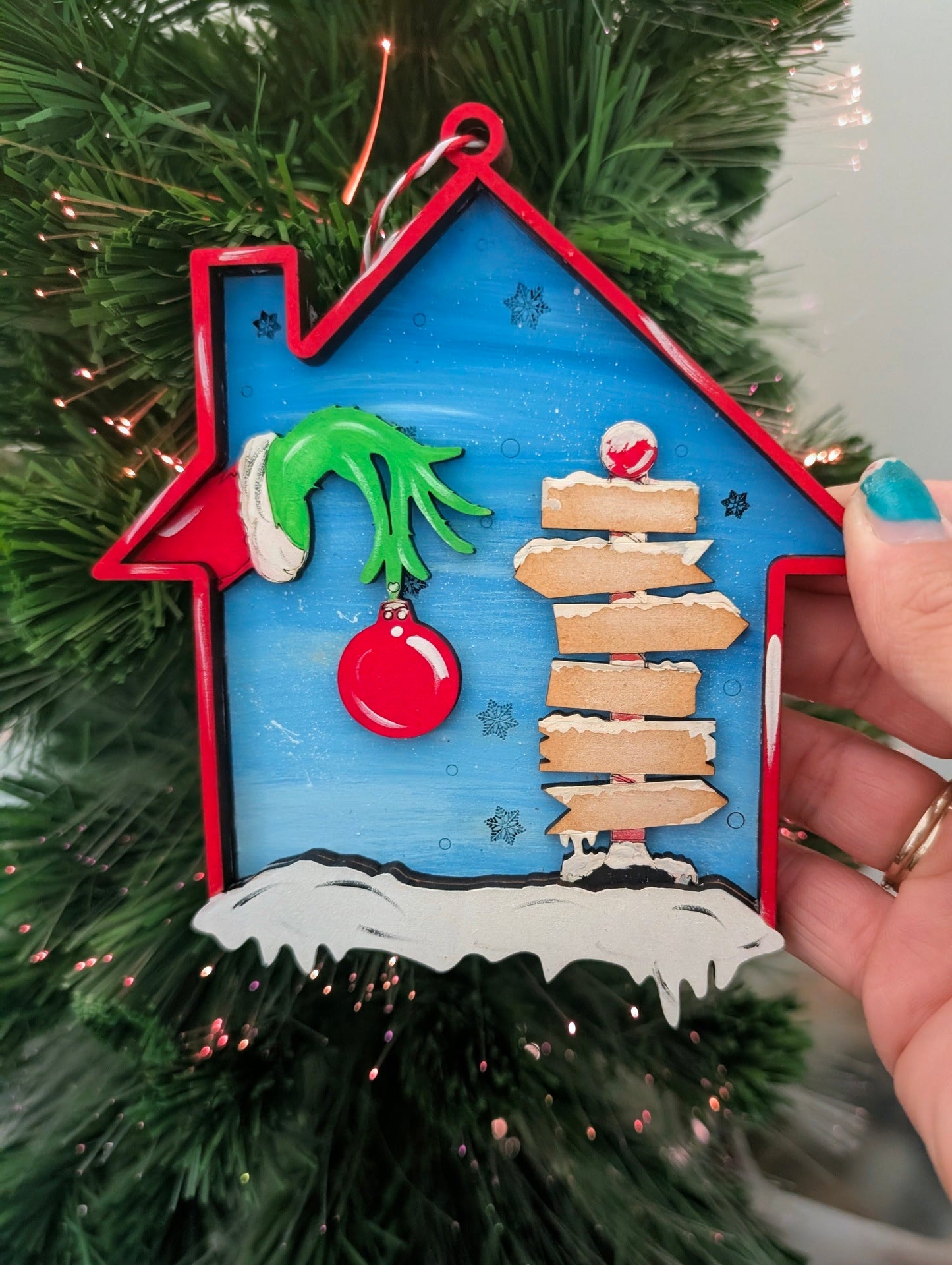 Personalized North Pole Family Christmas Ornament | 2–8 Names