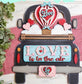 Valentine's Day "Love is in the Air" Hot Air Balloon Insert for Interchangeable Truck and Cutting Board