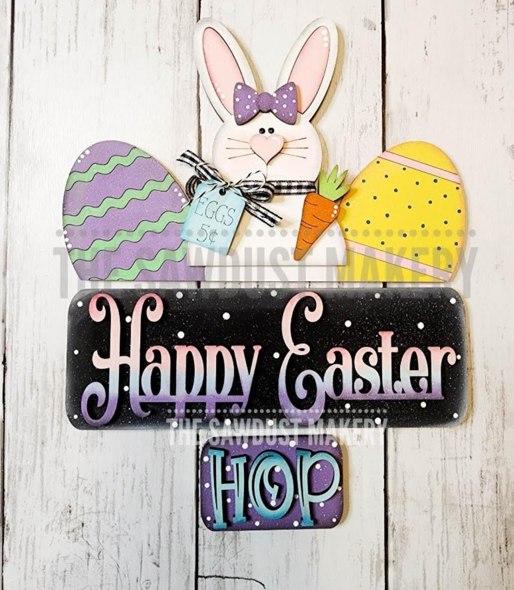 Easter Rabbit Interchangeable Truck and Cutting Board Insert