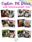 Custom Painted Pet with Interchangeable Hats | Custom Decor