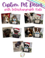 Custom Painted Pet with Interchangeable Hats | Custom Decor