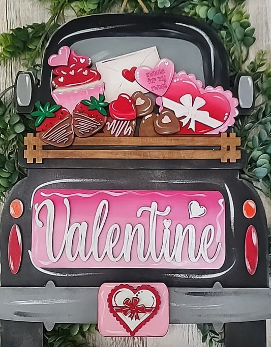 LARGE Valentine Chocolates Truck Insert