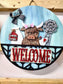 Highland Cow Welcome Insert for Interchangeable Truck and Cutting Board