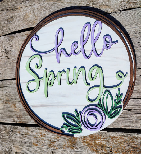 Simple Spring Wreath Door Hanger