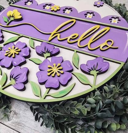 Genevieve Spring Floral Door Hanger