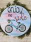 3D Bicycle "Enjoy the Journey" Spring/Summer Door Hanger.