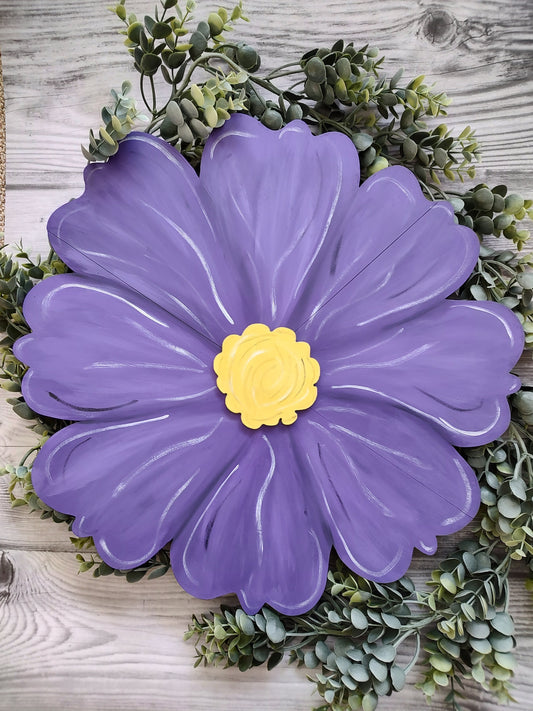 Spring violet flower door hanger