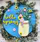 Spring Floral Mason Jar Door Hanger