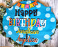 Personalized happy birthday sign for door or wall. Reusable happy birthday sign.