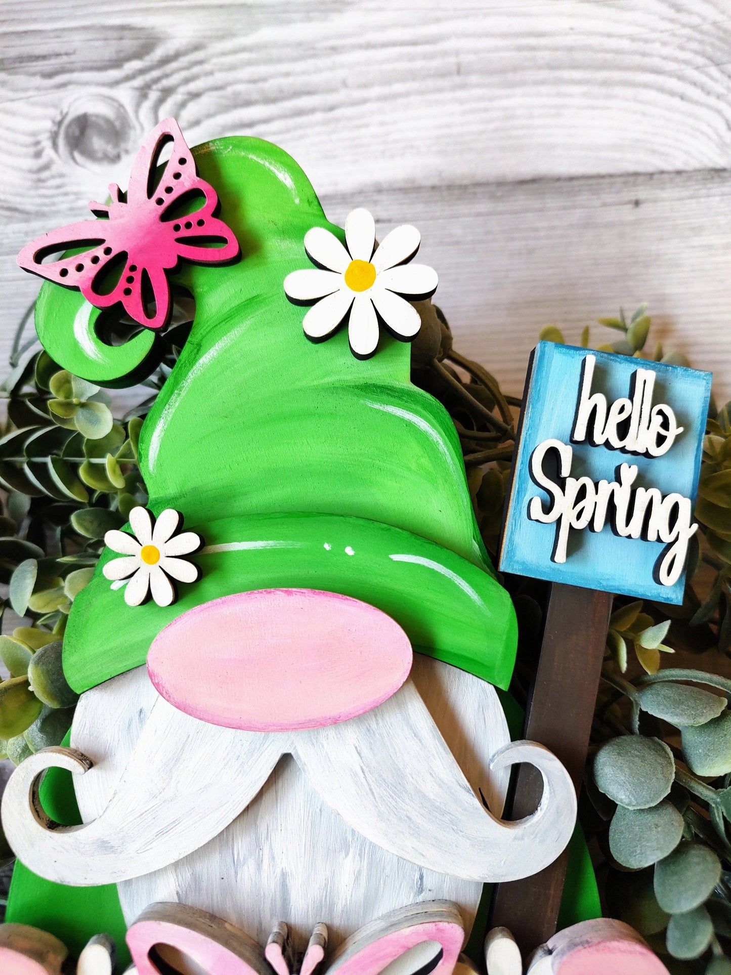 Spring Gnome Butterfly. Self-standing spring gnomes