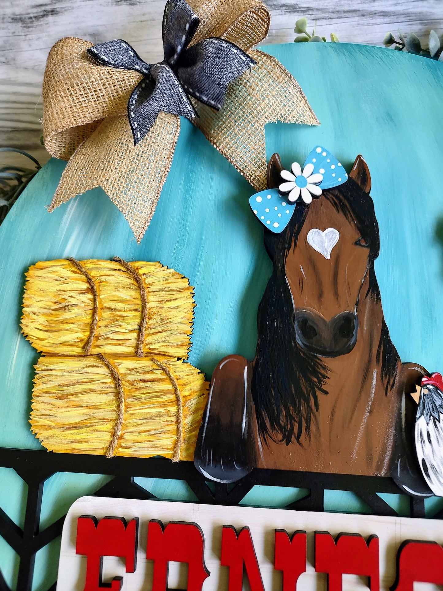 Horse Lovers & Cowgirls dream door hanger.