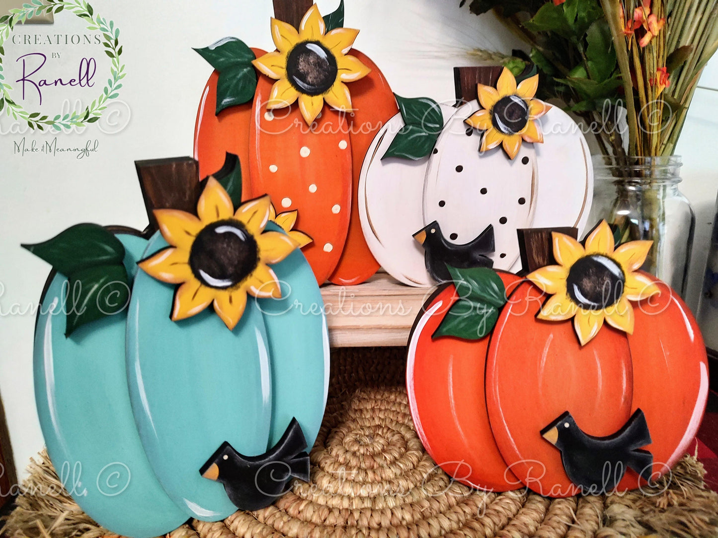 Pumpkin Shelf Sitters! Super cute and self-standing