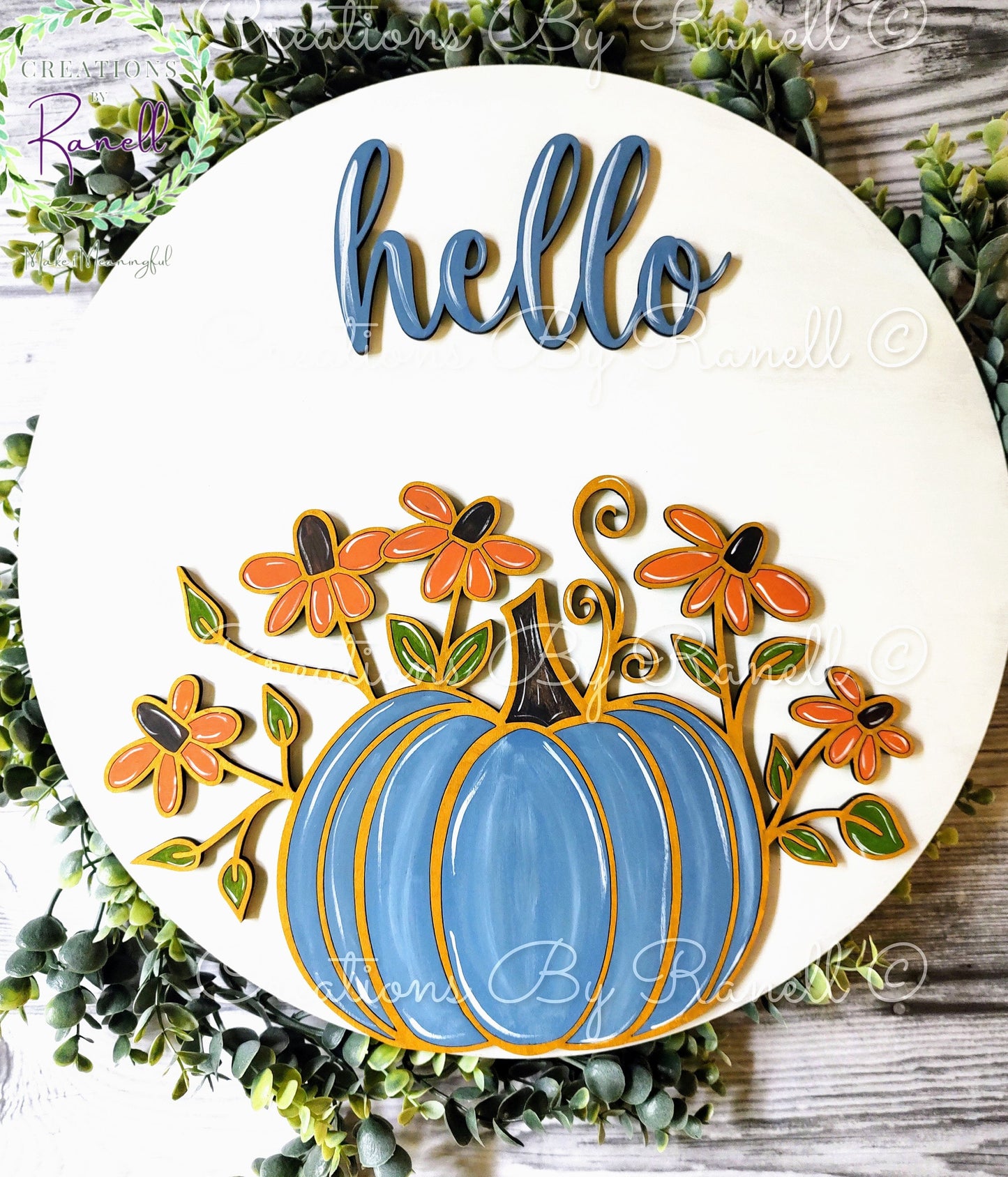 Hello Fall Classy Pumpkin